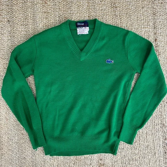 Lacoste Shirts Tops Vintage Kids Lacoste Izod Green V Neck